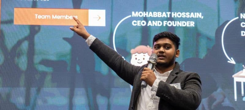 Mohabbat pitching at Innovate-X APU