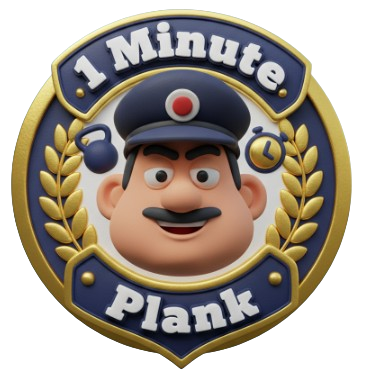 1 minute plank badge