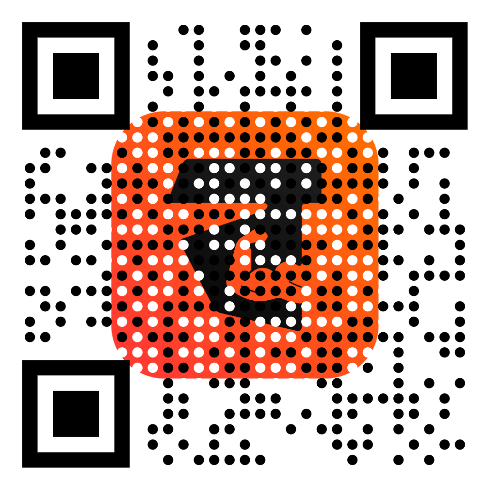 QR code to download Barood app